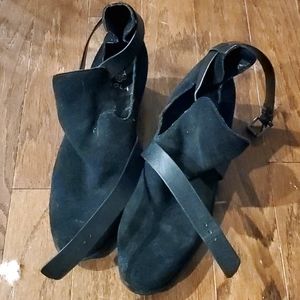 Isola black suede bootie